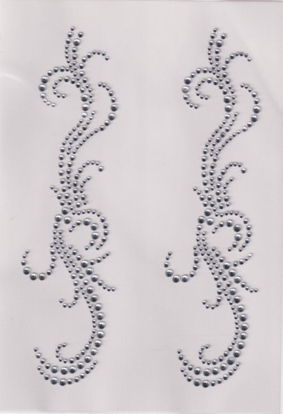 Strassmotiv zum Aufbügeln Strassranke crystal 14